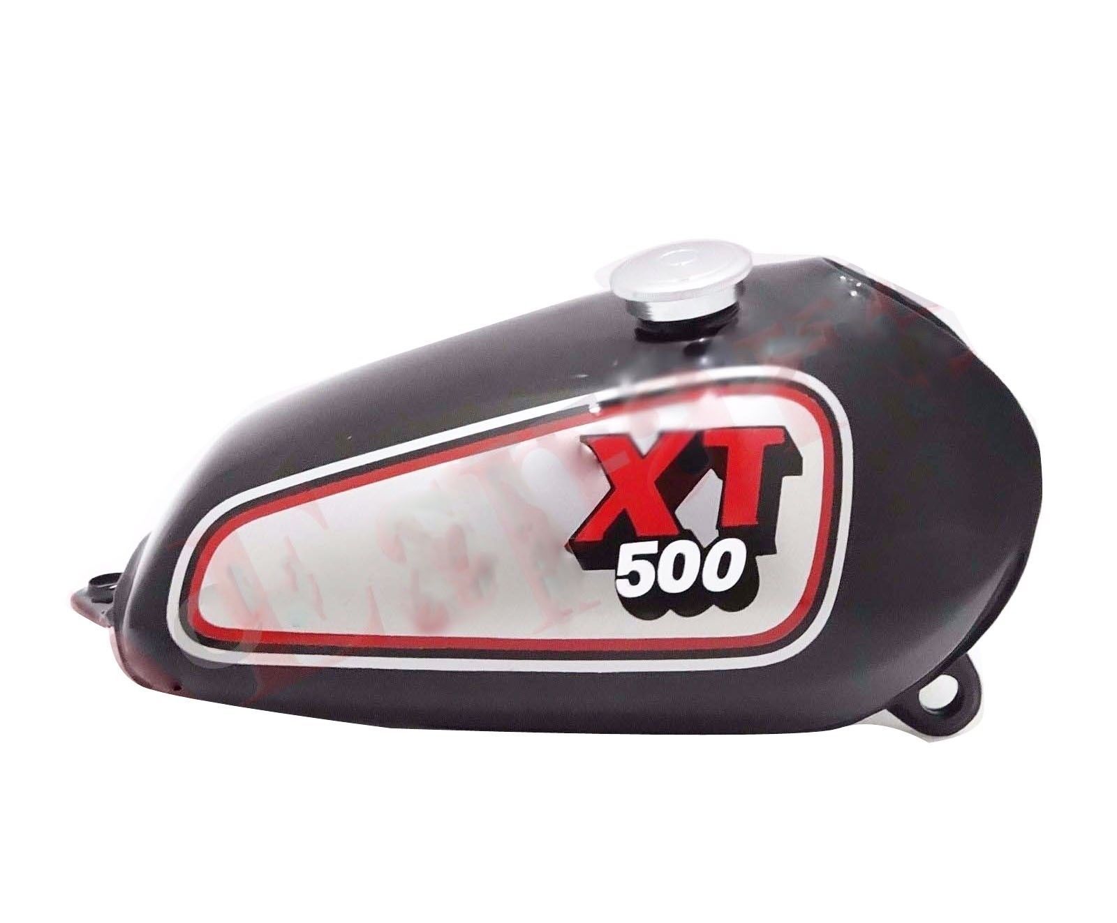 Yamaha XT TT 500 1980 Silver & Black Painted Aluminum Petrol Tank With Cap 