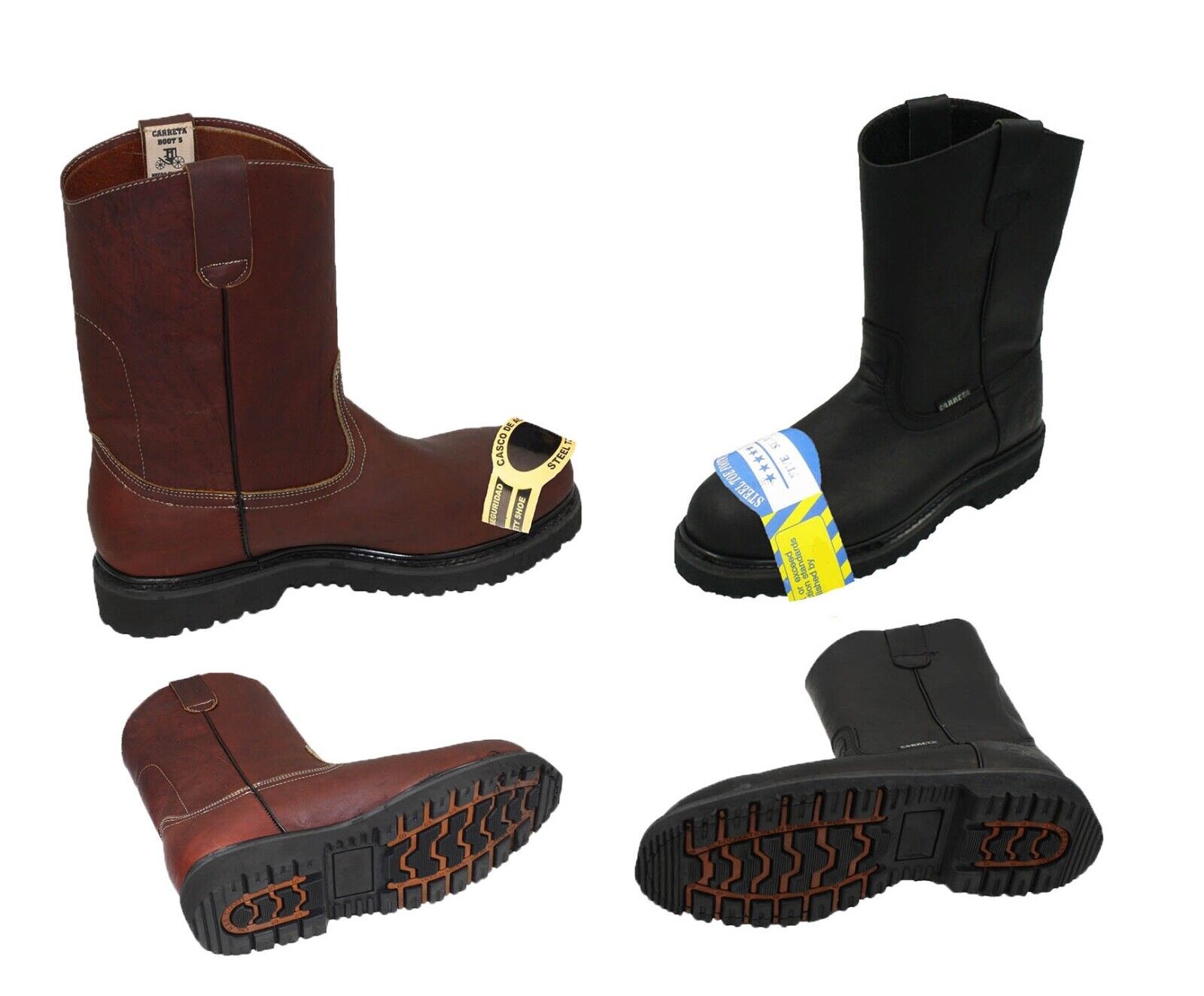 insulated steel toe pull on work boots