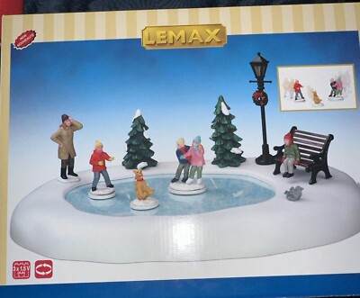 Lemax Silly Situation Skating Pond -Animated Holiday Village/Train/Carnival