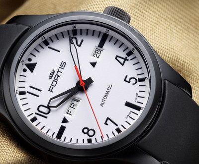 FORTIS F-43 Nocturnal Automatic 655.18.12.K White Dial Men's Watch ''NEW''