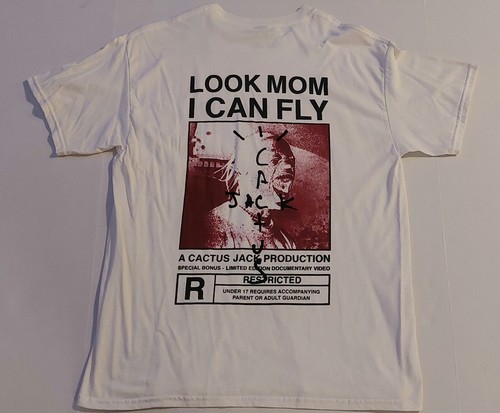 Tシャツ・カットソー Travis Scott Look Mom I Can Fly Tee Yellow Cactus Jack ASTROWORLD T-shirt Look Mom I Can Fly Letter