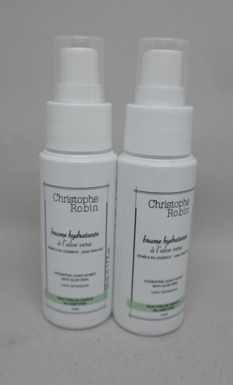 Christophe Robin Lot of 2 Hydrating Leave In Mist With Aloe Vera 1.7 fl oz each