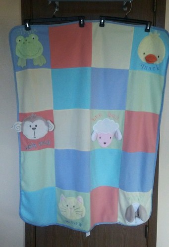 Plush Sensory Rattle Activity Floor Mat 40" X 50" Animals