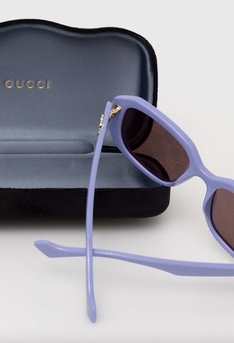 Pre-owned Gucci Gg1535s-004 Violet Sunglasses In Purple