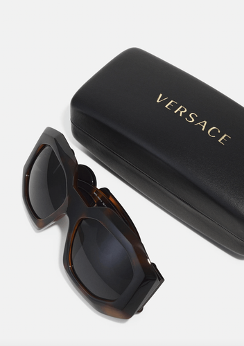 Pre-owned Versace Ve4424u-521787-56 Havana Sunglasses