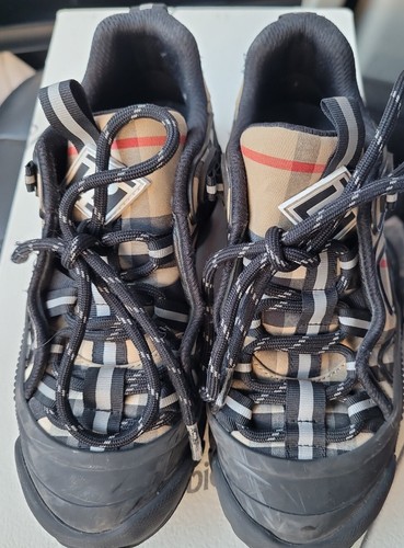 Authentic Burberry Vintage Check Cotton Arthur Sneakers