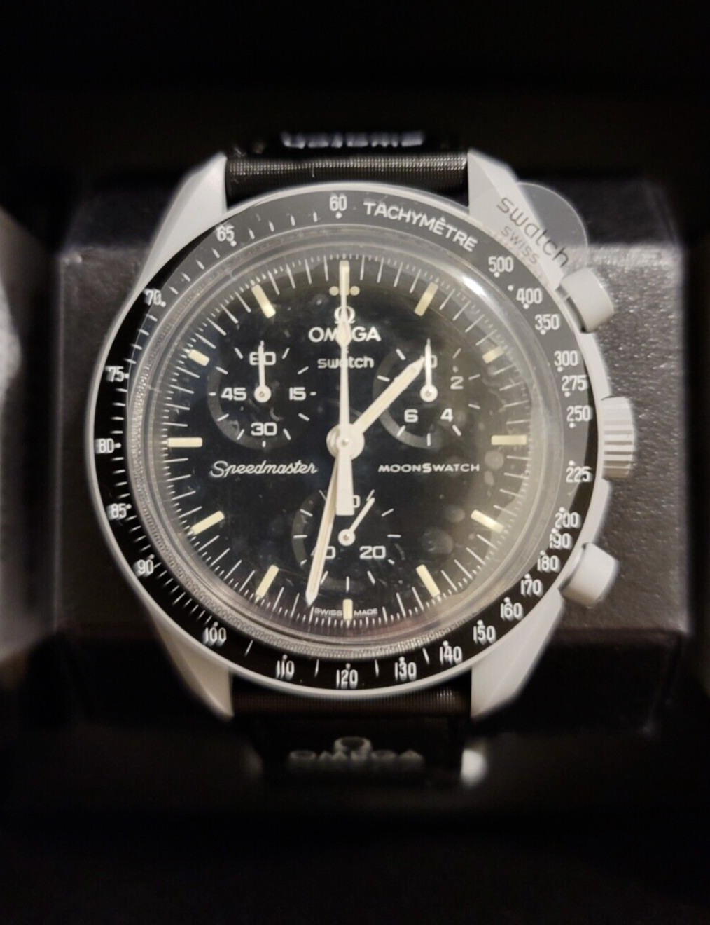 Pre-owned Omega X Swatch Brand | Swatch X Omega Bioceramic Moonswatch: Mission To Moon (so33m100)