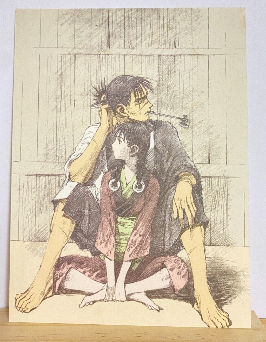 【超希少】 元永定正 ペン画 直筆サイン入り 1989年12月作 額装 超希少】 元永定正 ペン画 直筆サイン入り 1989年12月作 額装