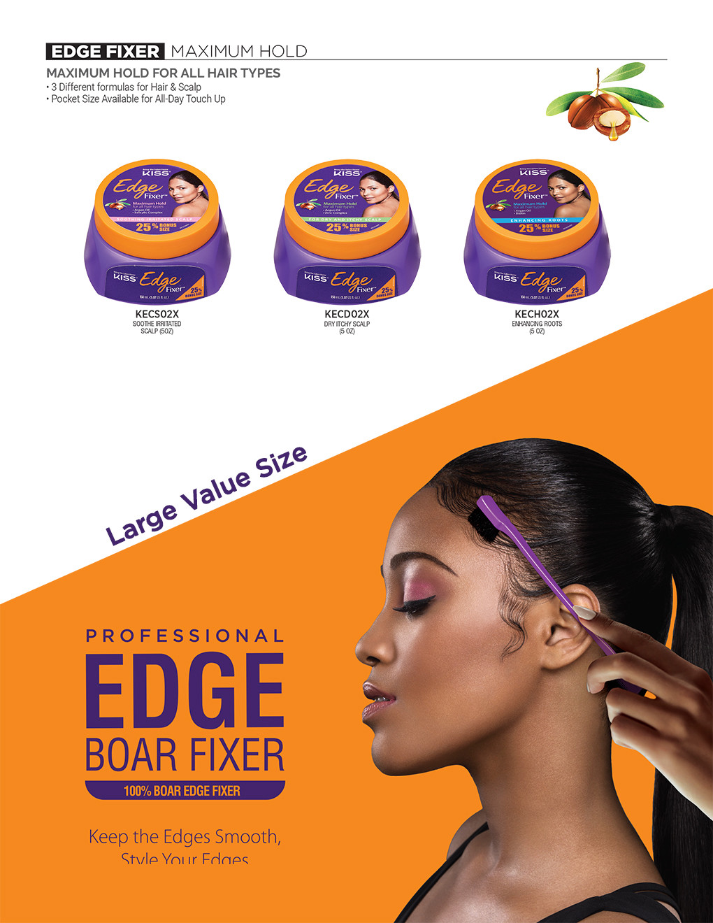Buy 4 50 Off Kiss Edge Fixer Maximum Hold Colored Gel Edge