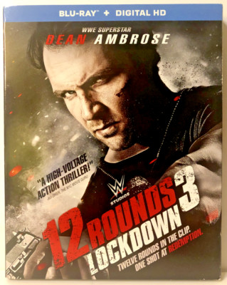12 Rounds 3: Lockdown (Blu-ray, 2015) w/Slipcover WWE Dean Ambrose NO DIGITAL