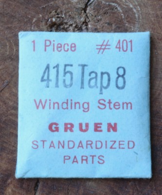 Genuine vintage Gruen watch 415 415CA 414 422 423 422SS winding stem Tap 8 NOS 