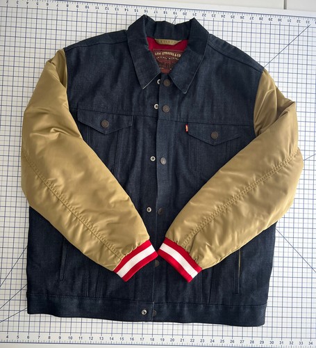 Beautiful Levis x San Francisco 49ers Satin Denim Jacket NFL Mens Size XL