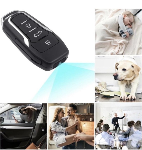 Collage of various lifestyle images including a car key fob.
