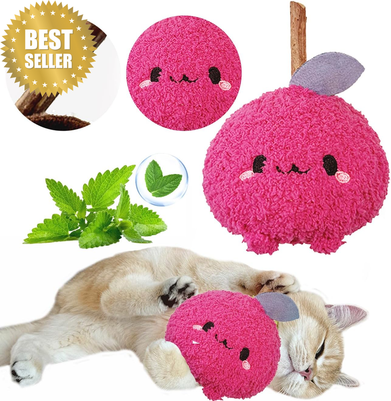 Cat Plush Toy [6000Mg A+Natural Catnip & Silvervine] with Teething Stick Soft Ca