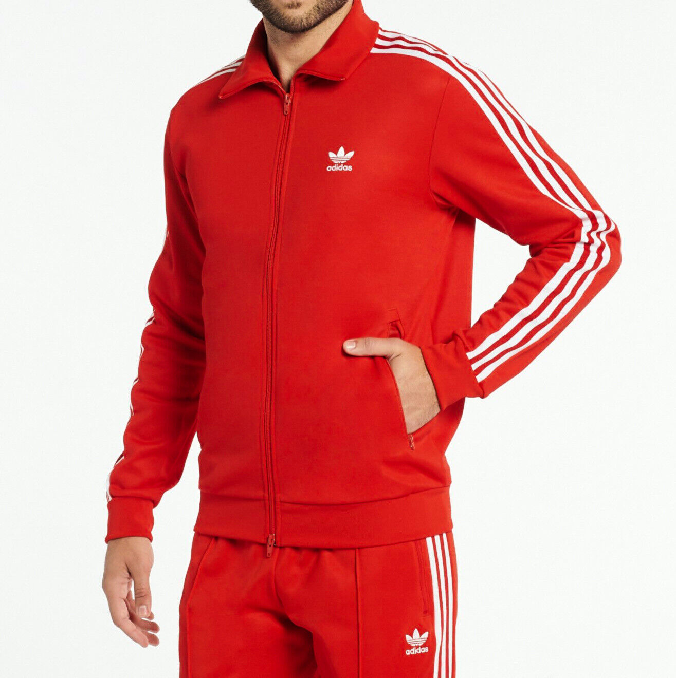XL adidas Originals MEN'S BECKENBAUER TRACKSUIT JACKET XL adidas Originals MEN'S BECKENBAUER TRACKSUIT JACKET