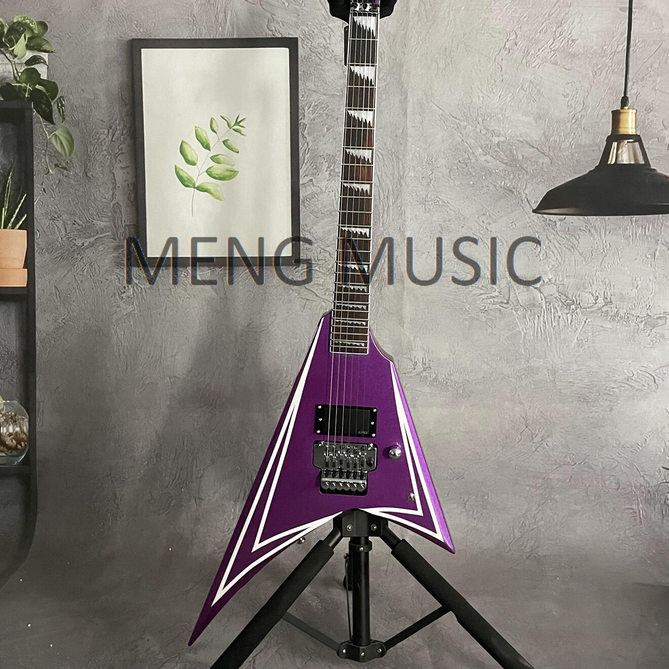 Custom Purple Edwards Alexi Laiho Electric Guitar 6 Strings