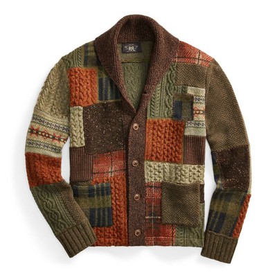 RRL Ralph Lauren Wool Shawl Patchwork 