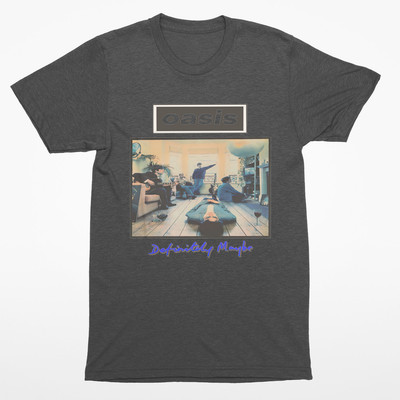 VINTAGE FEEL - Oasis '94-'95 Merch, Faded Grey Color, Rock Band T-Shirt 101468GG