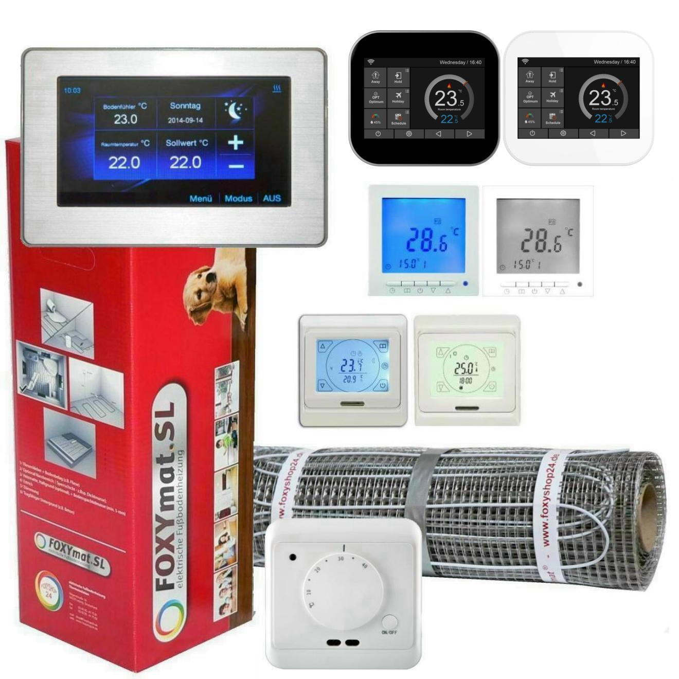160 Watt / PREMIUM FOXYMAT / elektrische Fußbodenheizung Twin Fliese Bad Laminat
