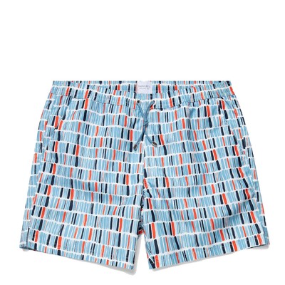 SUNSPEL SUNSPEL DRAWSTRING SWIM SHORTS BLUE / RED / WHITE BLOCKS - SALE
