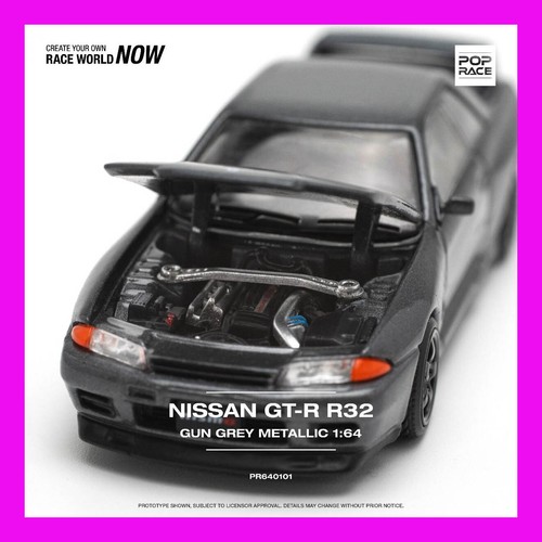 JAN 2025 POPRACE PR64-101 NISSAN SKYLINE GT-R R32 GUN GREY