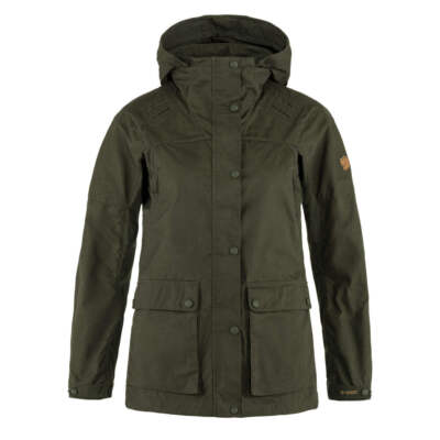 Pre-owned Fjall Raven Fjallraven Womens Forest Hybrid Hooded Jacket Deep Forest
