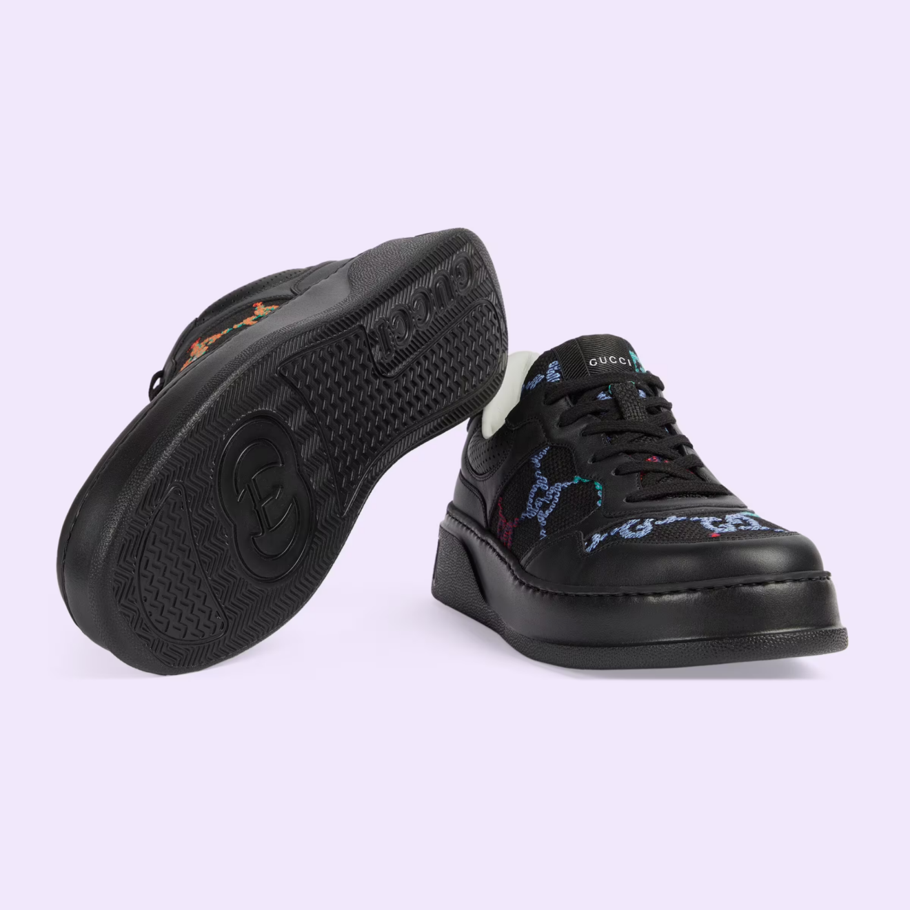 Pre-owned Gucci Chunky B Gg Sneakers 'black' 726545-aabbw-1249 Size 11 And 11.5