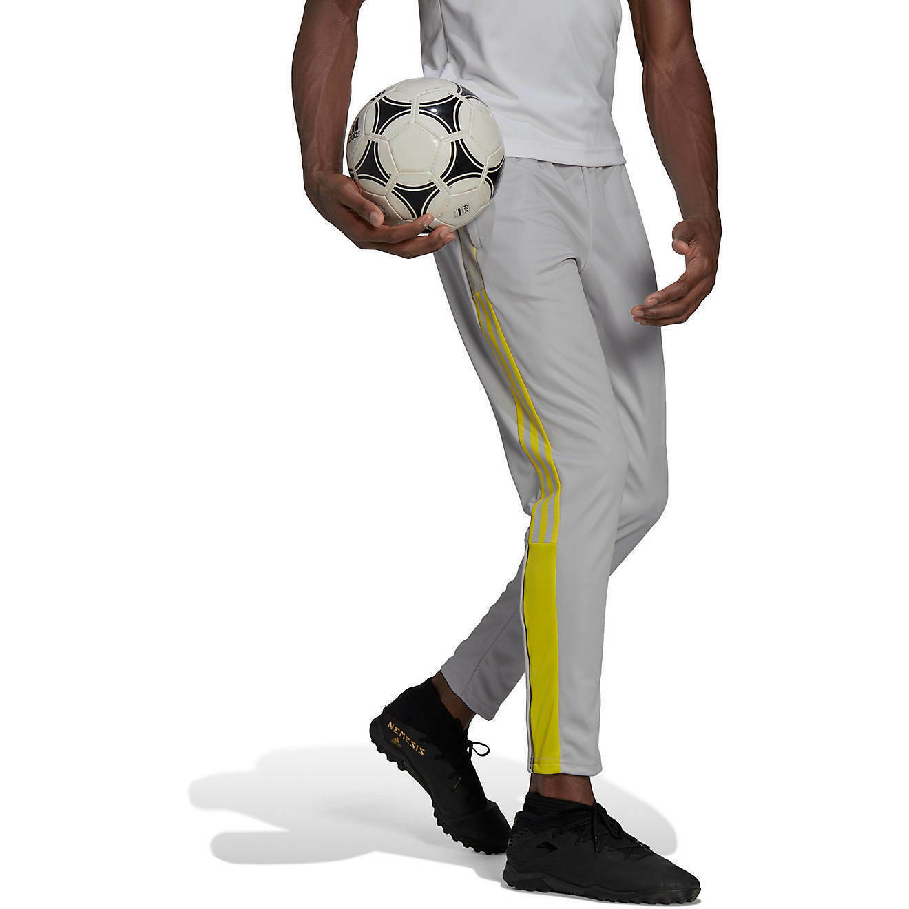 

Мужские спортивные брюки adidas TIRO серо-желтые HK3118, Gray/yellow, adidas TIRO HK3118