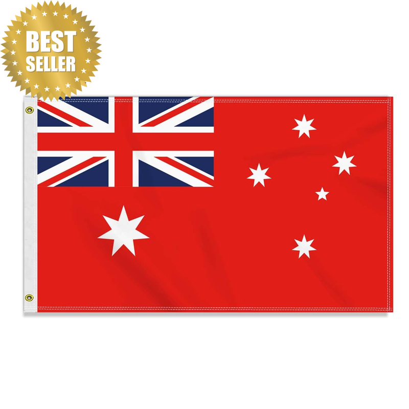 3×5 FT Large Australia Red Ensign Flag, 90×150 CM Big 100D Australian Outdoor Ba