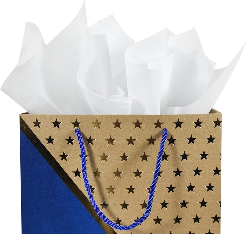 100 Sheets 20"X14" White Gift Wrapping Tissue Paper Bulk for Gift Bags,(White)