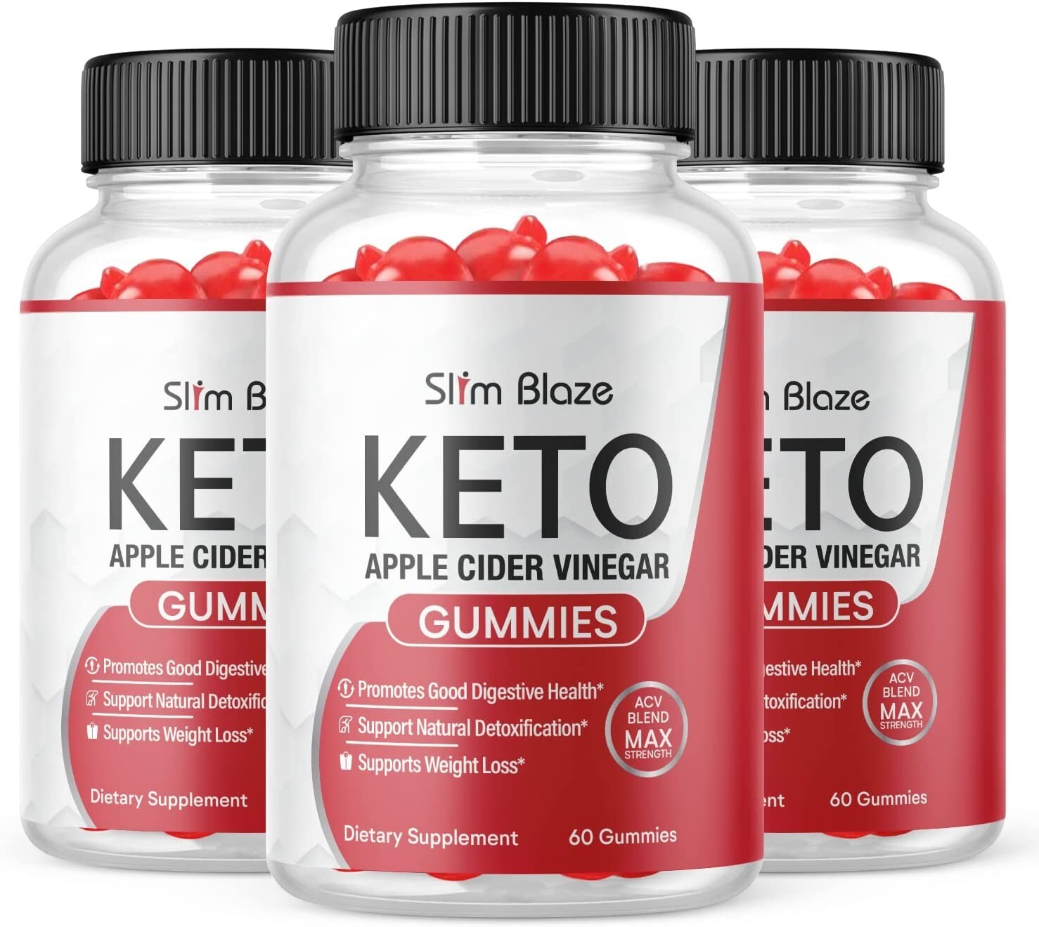 3 Pack - Slim Blaze Keto ACV Gummies - Vegan, Weight Loss