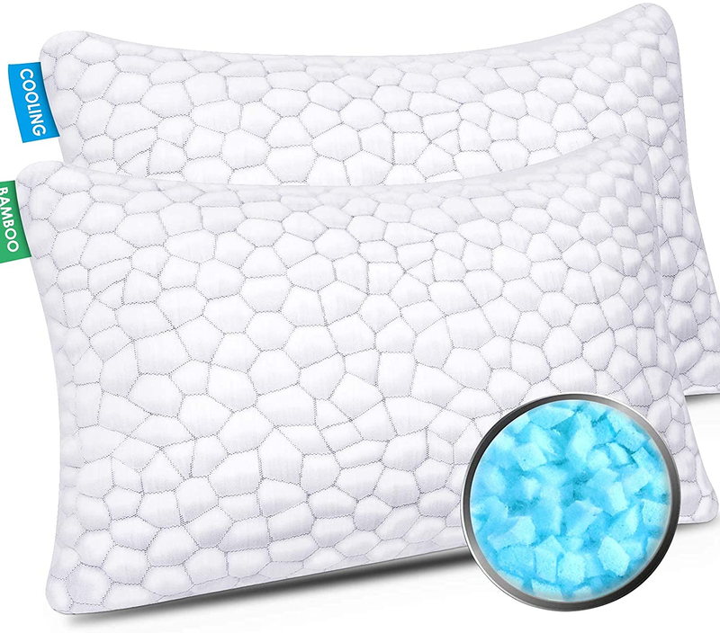 For Sleeping 2 Pack Shredded Memory Foam Pillows Adjustable