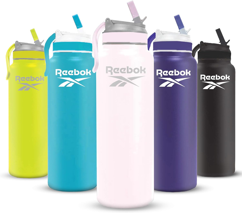 Lifestyle Stainless Steel Water Bottle - Insulated Water Bottle 32 Oz with Straw
