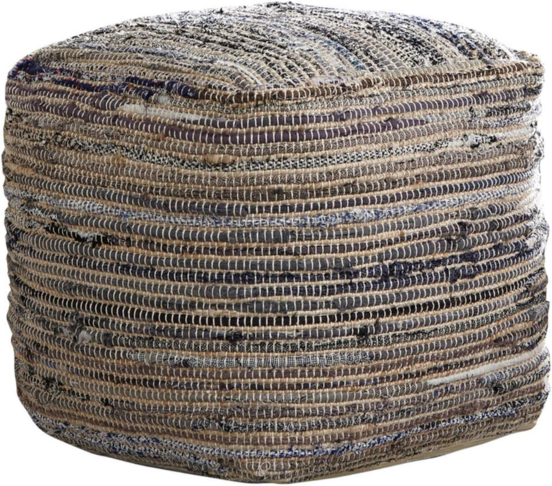 Signature Design by Ashley Absalom Hemp Pouf, 16 X 16 Inches, Multicolored