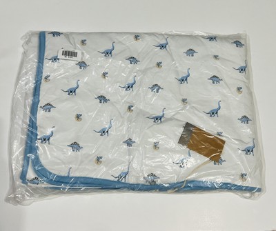 Kyte Baby Toddler Sized Blanket Bamboo Retired Jurassic Stream Blue Dinosaur NWT
