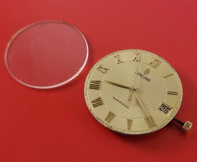 Vintage Concord Saratoga Quartz Wrist Watch Movement 6 Jewels 26 mm Diameter