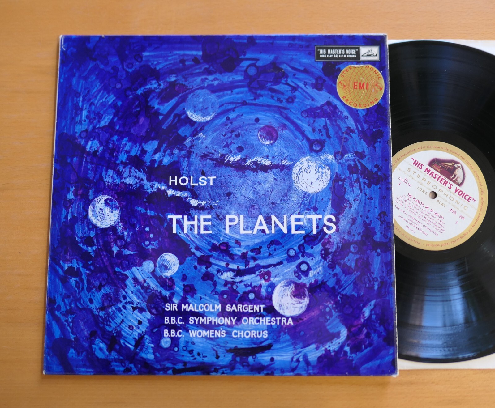 英LP Sir Malcolm Sargent Holst: The Planets ASD269 ANGEL /00260 Sargent Malcolm ASD269 The Planets 英LP Sir Holst: /00260 ANGEL