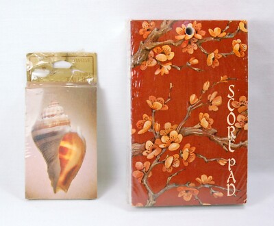NEW: 6 CONGRESS DESIGNER SERIES BRIDGE SCORE PADS + Hallmark 3-Table Tally Set