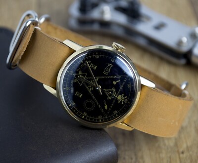 Men's Vintage Pobeda Mason Watch Mens Wrist watch Custom Service USSR Rare watch
