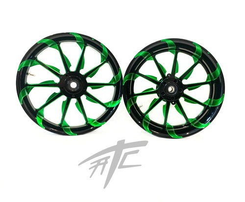 NSKY 11/14～12/14 NINJA STOCK SIZE BLACK AND GREEN TORNADO WHEELS 06-11