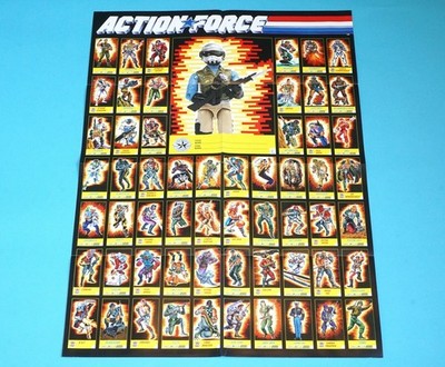 1988 GI JOE ACTION FORCE CLUB MAIL AWAY STEEL BRIGADE WALL POSTER EURO UK HASBRO