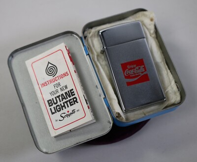 RARE Vintage Scripto American Made Butane Advertising Lighter Coca-Cola Must See