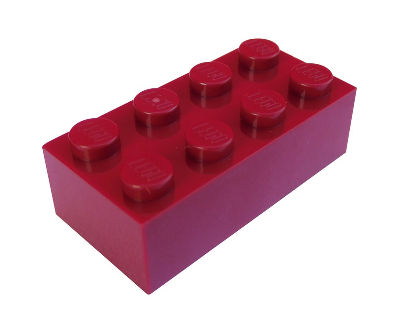 Lego 10 StÃ¼Ck Dunkelrote (Dark Red) Steine 2x4 (3001) Stein In Dunkel Rot Neu