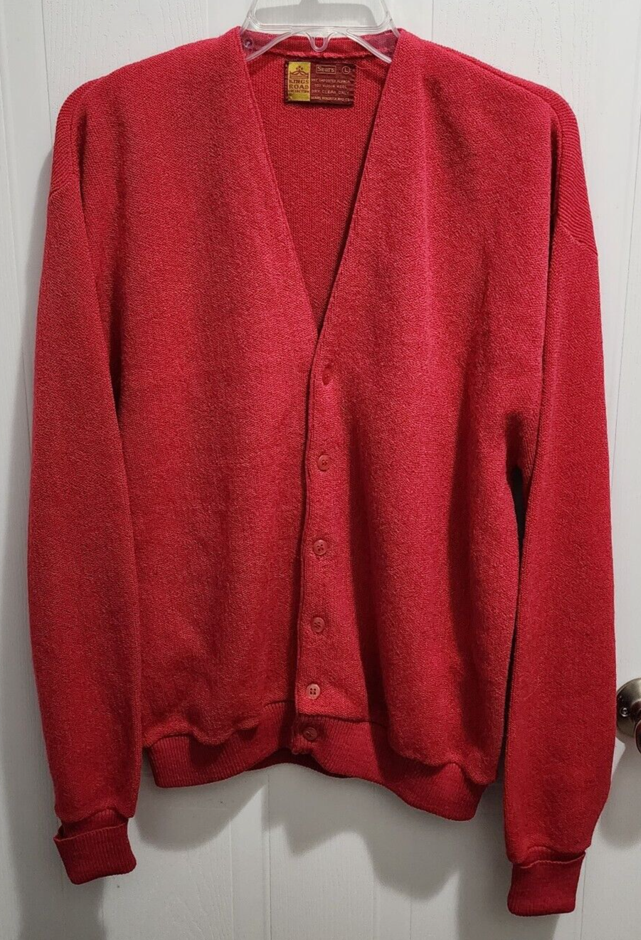 Vtg SEARS Kings Road Reddish-Pink Alpaca Wool Blend Knit LS Vtg SEARS Kings Road Reddish-Pink Alpaca Wool Blend Knit LS