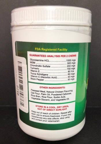 Active Chews Advanced Hip & Joint Support Glucosamine Dogs 120 Chews EXP 03/20