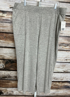Kim Rogers Women s Size XL Gray Lounge Capri Pants New Straight Leg
