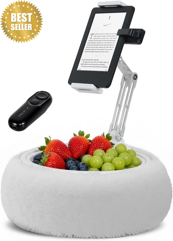 Pillow Stand with Kindle Page Turner, 360° Adjustable Kindle Holder for Bed,Snac