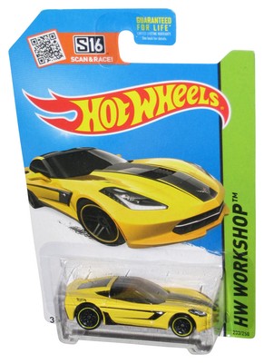 Hot Wheels HW Workshop (2013) Yellow '14 Corvette Stingray Car 233/250