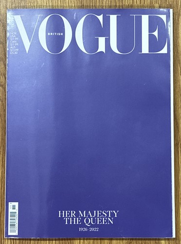 British VOGUE UK MAG NOV 2022 Her Majesty The Queen | eBay