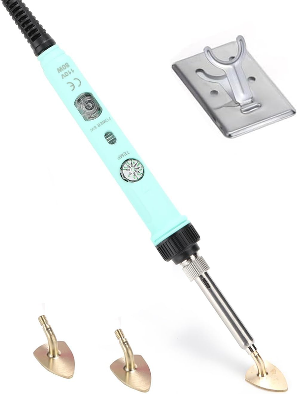 Arokimi Mini Iron, 80W Small Tiny Iron for Crafts Patches Hats (Green)
